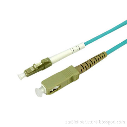 OM3 SC-LC Simplex Fiber-optic Patch Cord with -40 to 85 Degree, Operating Temperature